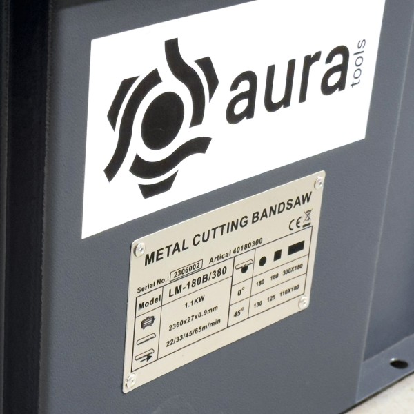 Фото 12 - Ленточная пила по металлу AURA LM-180B/380
