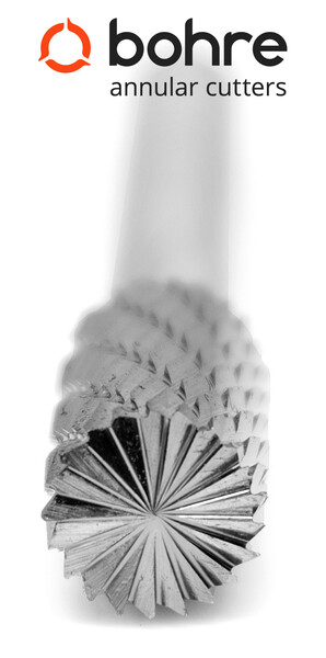 Борфреза твердосплавная Bohre цилиндрическая с торцовыми зубьями, тип В 10-20-М-06-L65