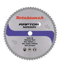 Диск пильный по металлу Rotabroach 355х25,4 66T RAPB355FS