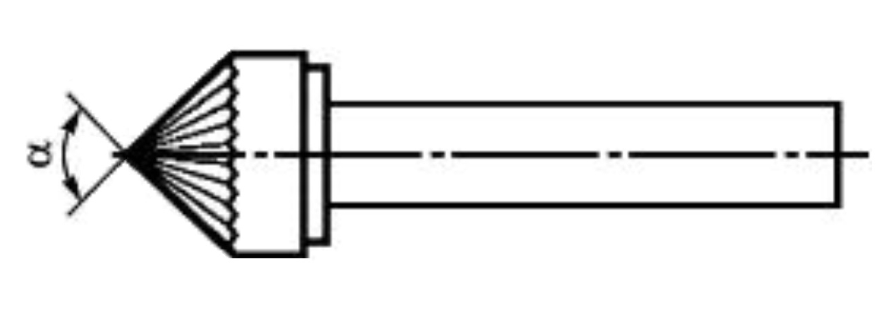 Коническая борфреза с углом α = 90°