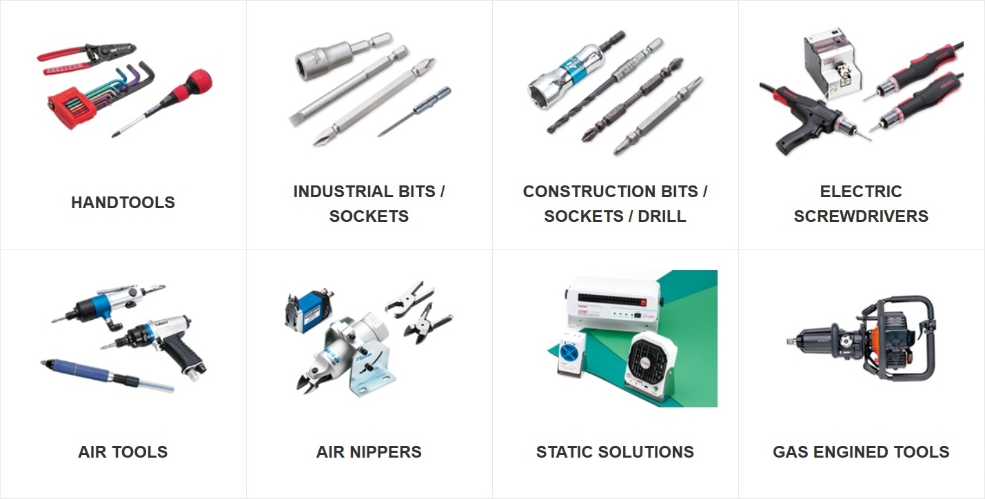 Компания Vessel (Япония) категории производимых инструментов