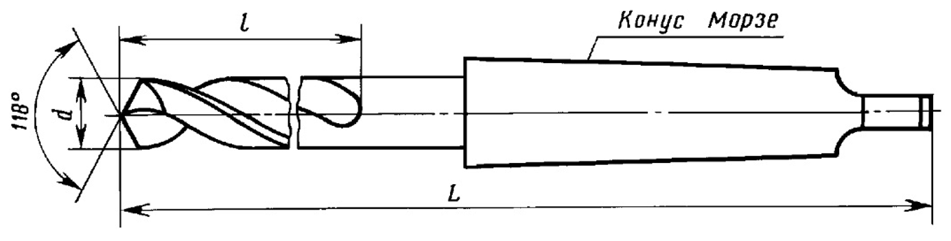 Сверла спиральные с коническим хвостовиком ГОСТ 10903-77